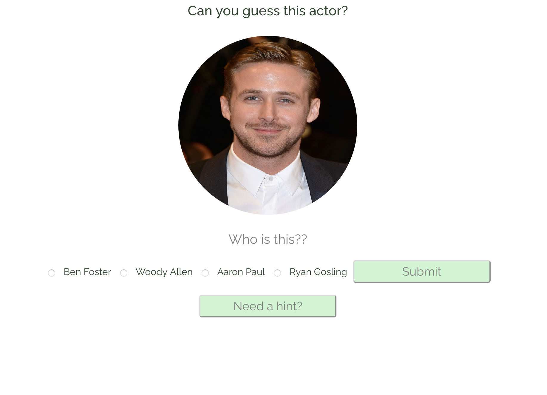 Actor Quiz